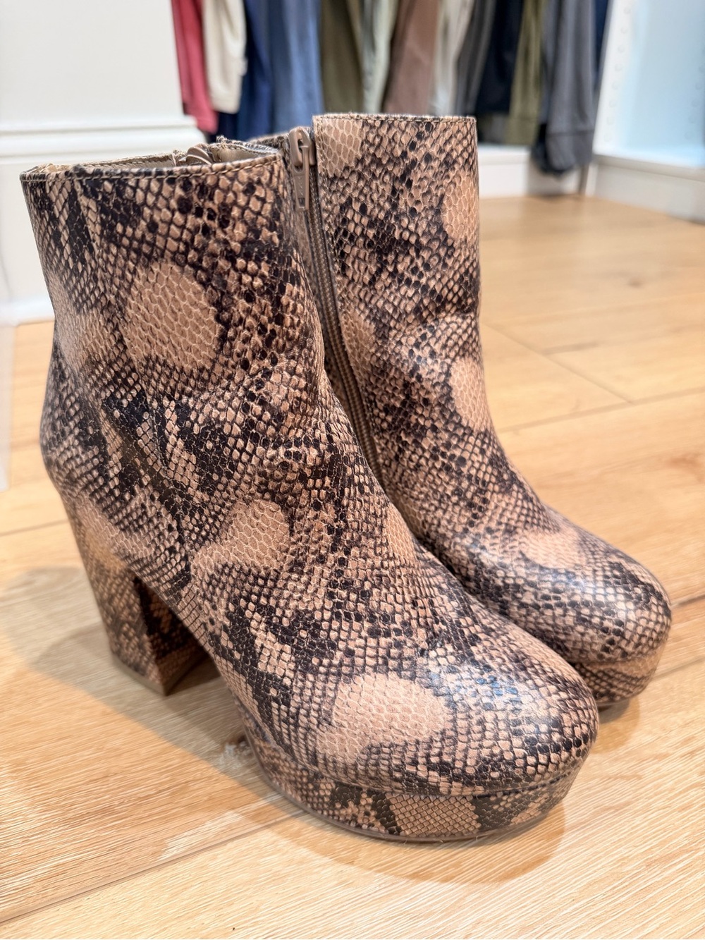 Coconuts by Matisse Snakeskin Platform Ankle Boots